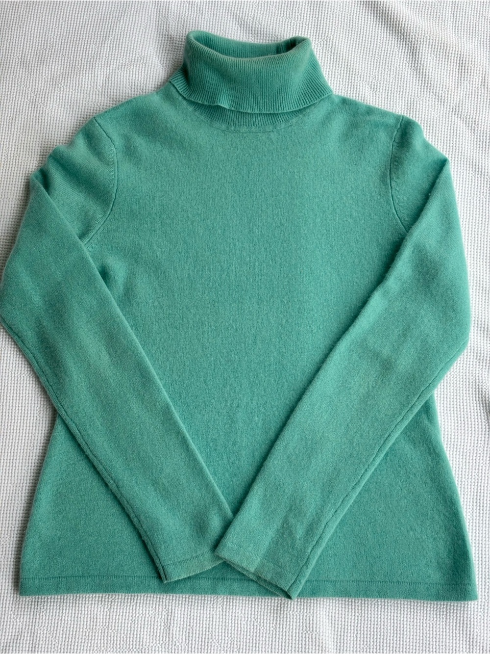 Turtleneck 100% Cashmere  Sweater in Teal